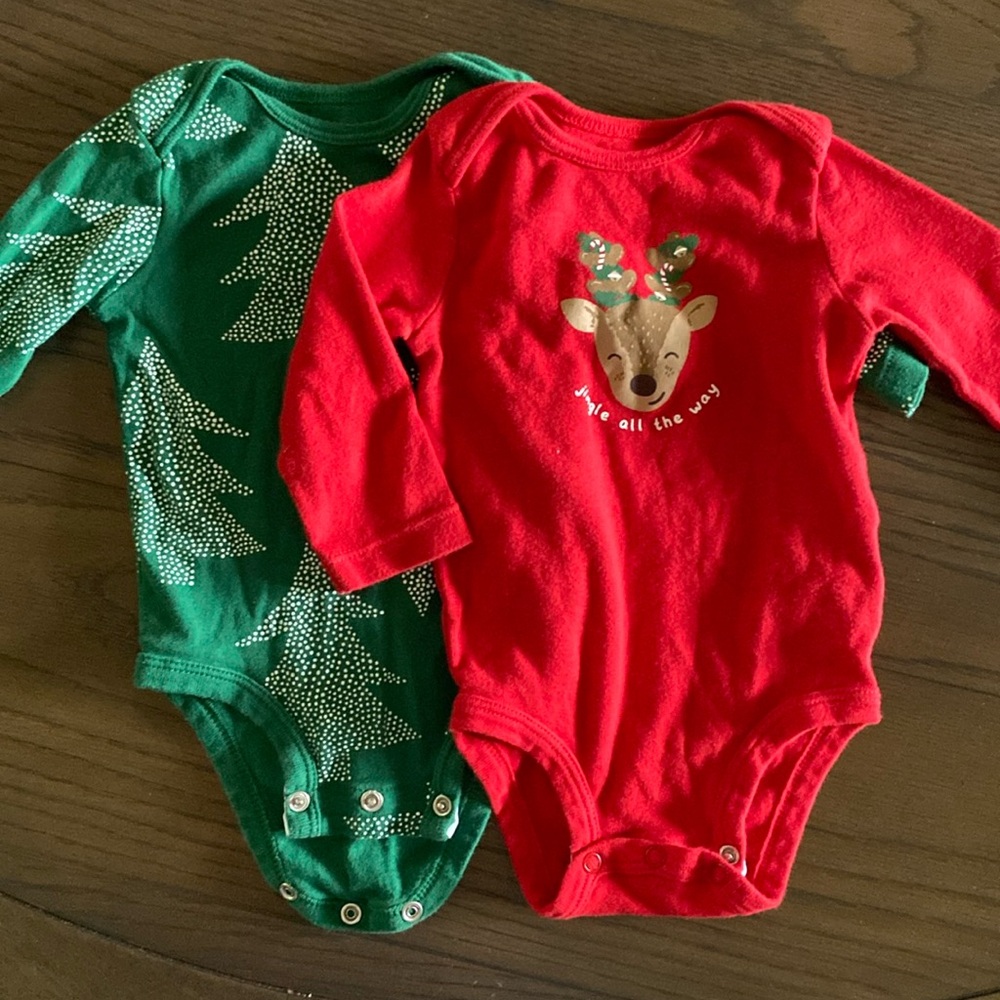 Christmas baby onesies